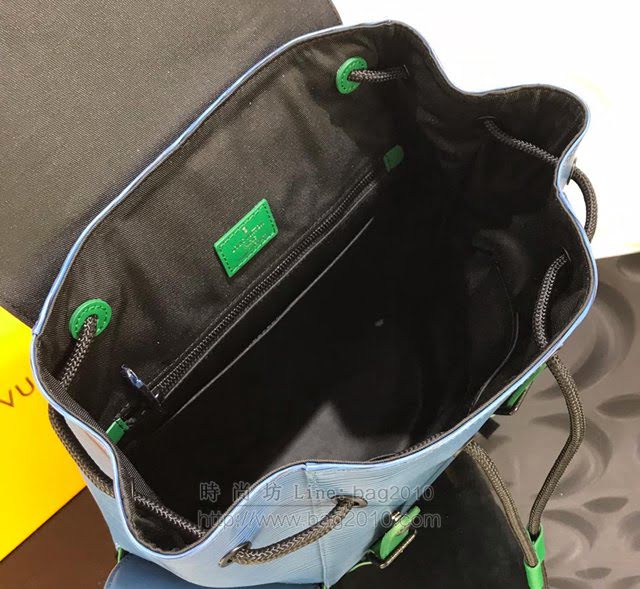 LV雙肩包 M51451 2019年秋冬新品 路易威登Christopher 小號雙肩包 彩色Epi皮革 LV後背包 LV男士背包  ydh3094